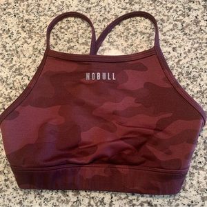 NOBULL High Neck Sports Bra - Red Camo - Size Small